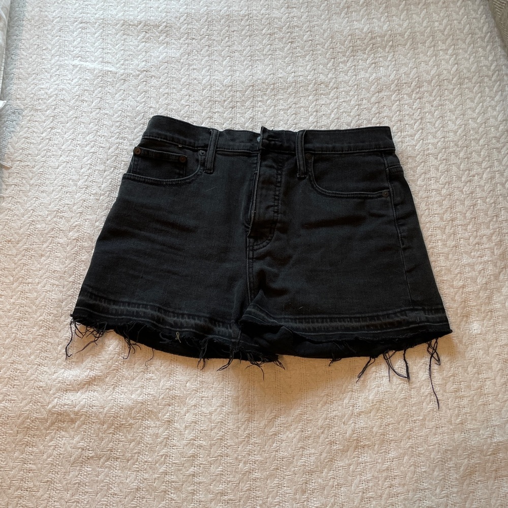 Madewell black cutoff Jean shorts
